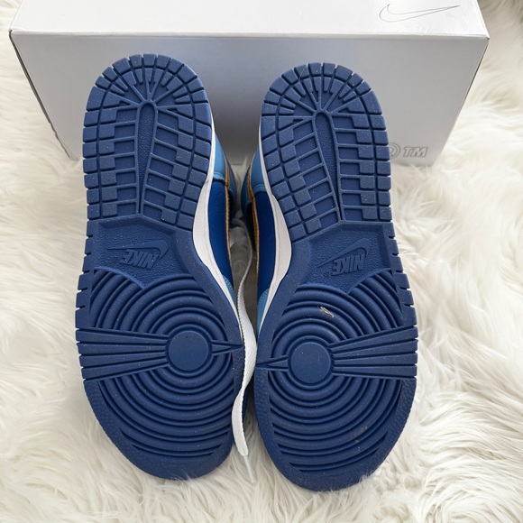 Nike High Tops Dunks Blue Yellow Custom Nike By You - Picture 4 of 4